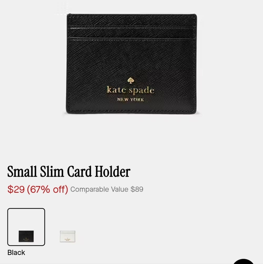 Kate Spade Black Card Holder - Picture 4 of 4